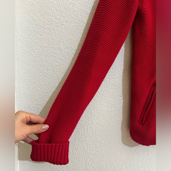 Red sweater motor jacket - Picture 3 of 10